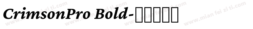 CrimsonPro Bold字体转换